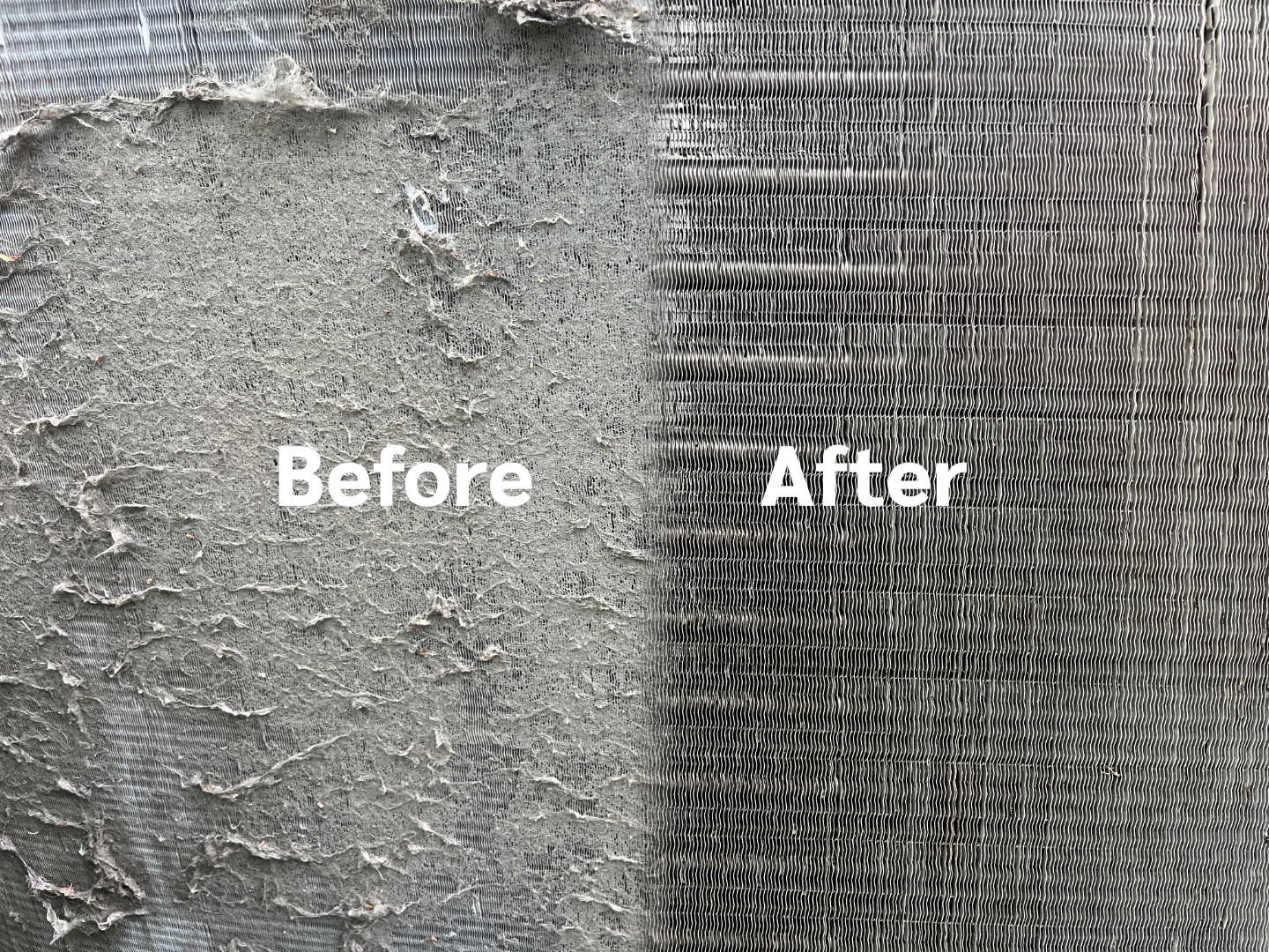 Technician performing preventative maintenance on HVAC system